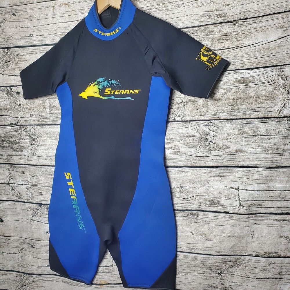 Stearns M wetsuit Men Blue Black shorty neoprene Size Medium